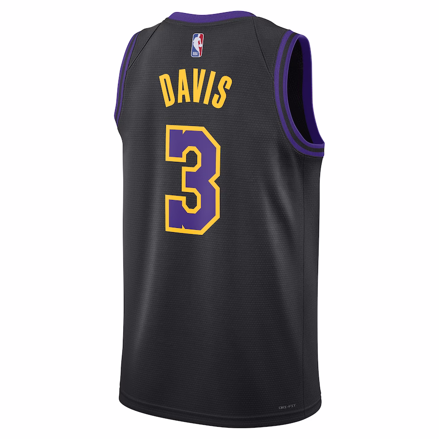 Los Angeles Lakers Anthony Davis Black 2023-24 Swingman Jersey - City Edition