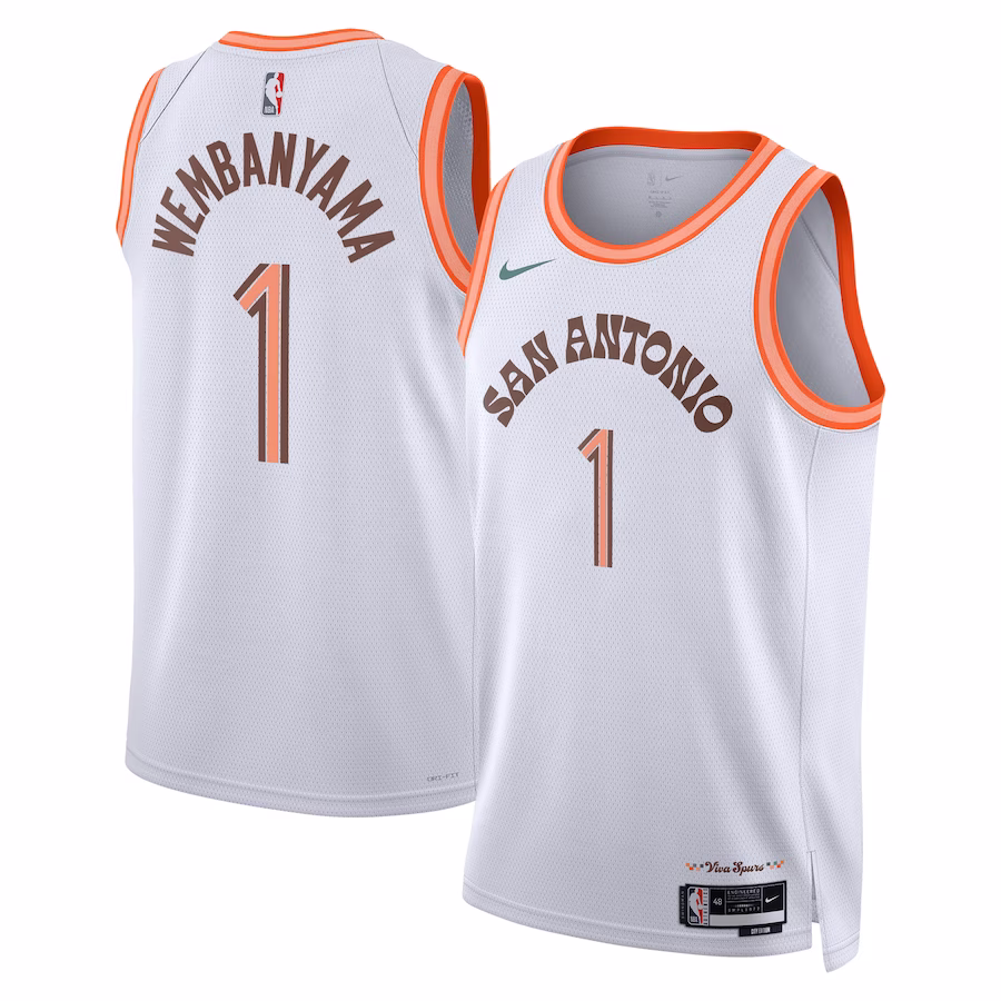 San Antonio Spurs Victor Wembanyama 2023 White City Edition Swingman Jersey