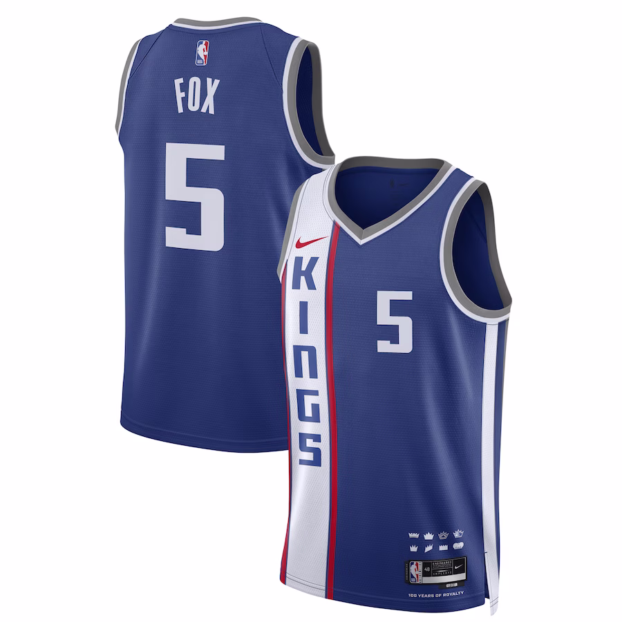 Sacramento Kings De'Aaron Fox Blue 2023-24 Swingman Jersey - City Edition