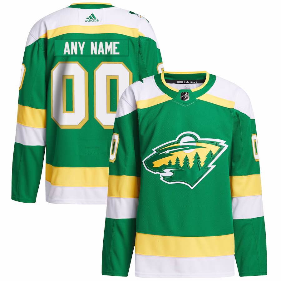 Custom Men's Minnesota Wild Green 2023-24 Alternate Authentic Jersey