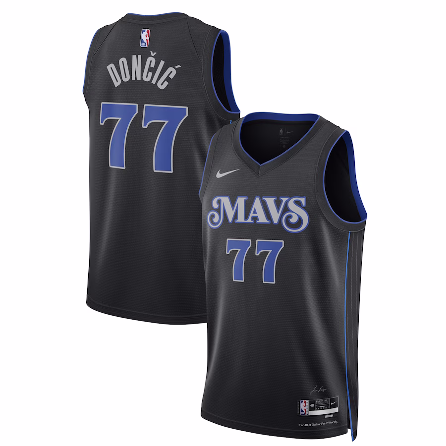 Dallas Mavericks Luka Dončić Black 2023-24 Swingman Jersey - City Edition