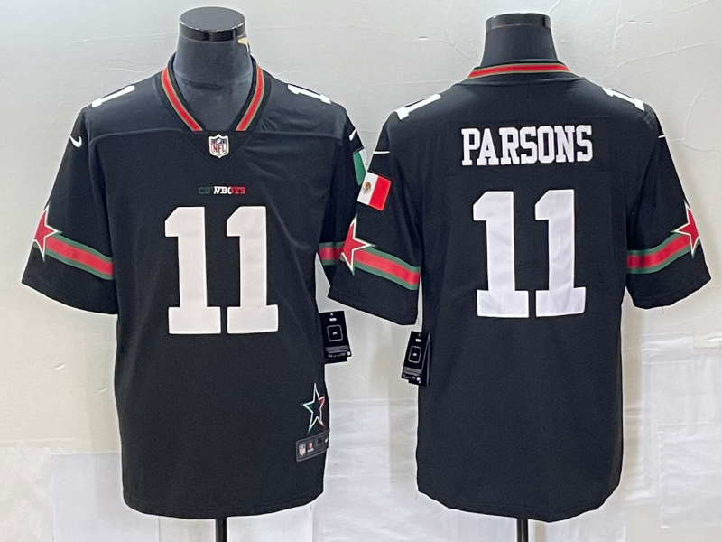 Men's Dallas Cowboys Micah Parsons Black Mexican Edition Limited Jersey