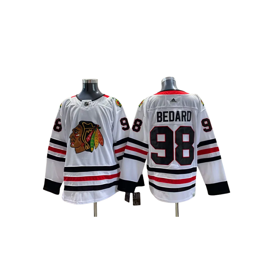 Men's Chicago Blackhawks Connor Bedard White Away Player Jersey