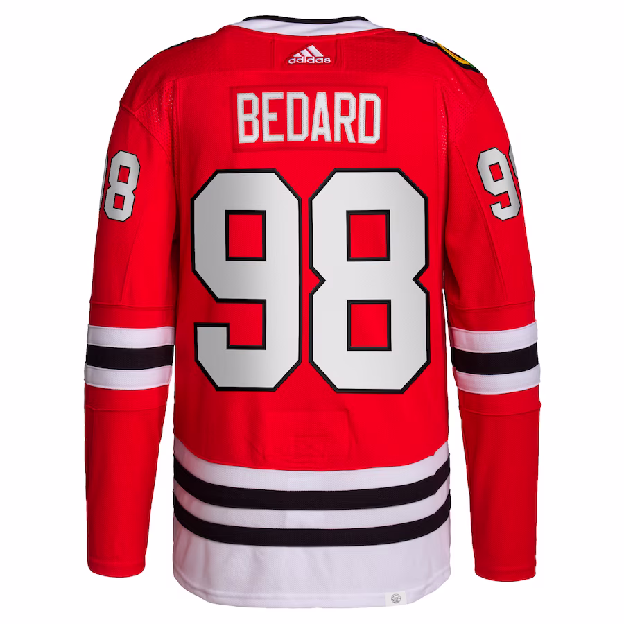 Men's Chicago Blackhawks Connor Bedard Red Home Player Jersey