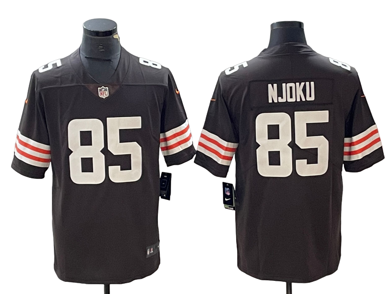 Men's Cleveland Browns David Njoku Brown Vapor Limited Jersey