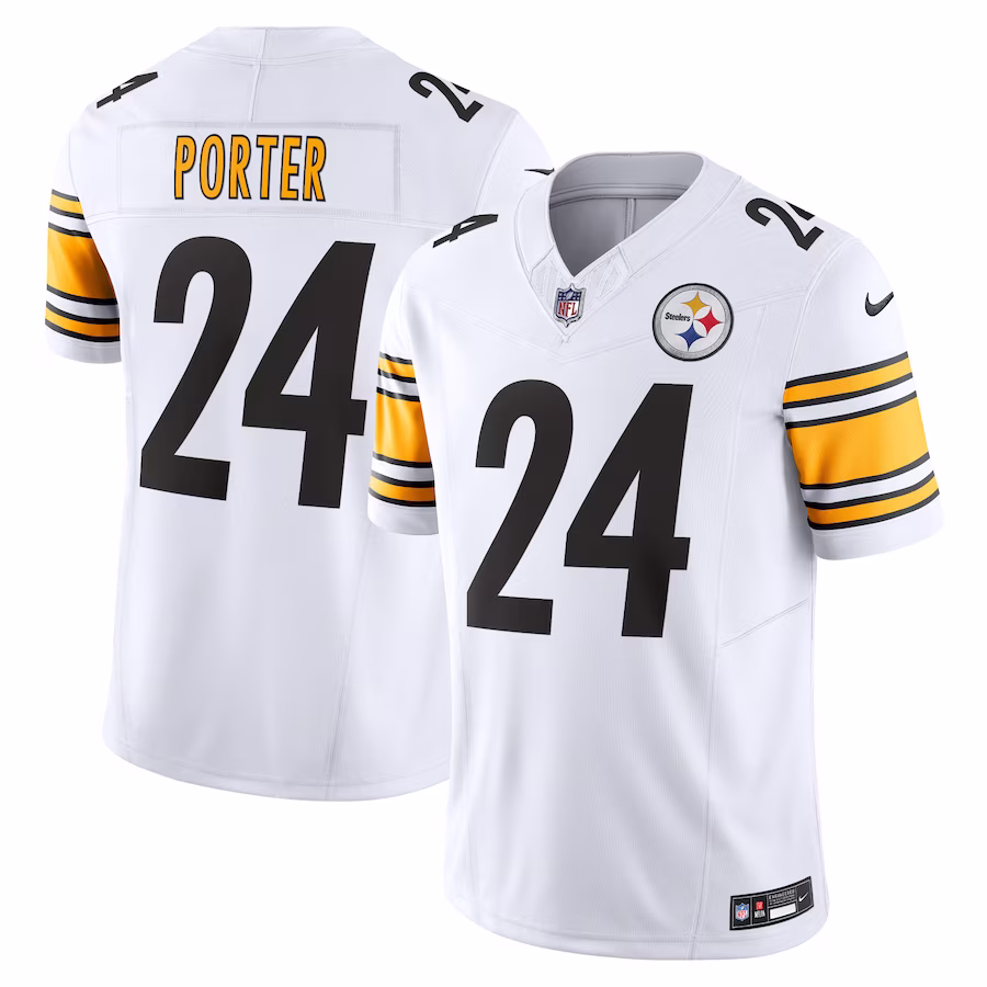 Men's Pittsburgh Steelers Joey Porter Jr. White Vapor F.U.S.E. Limited Jersey