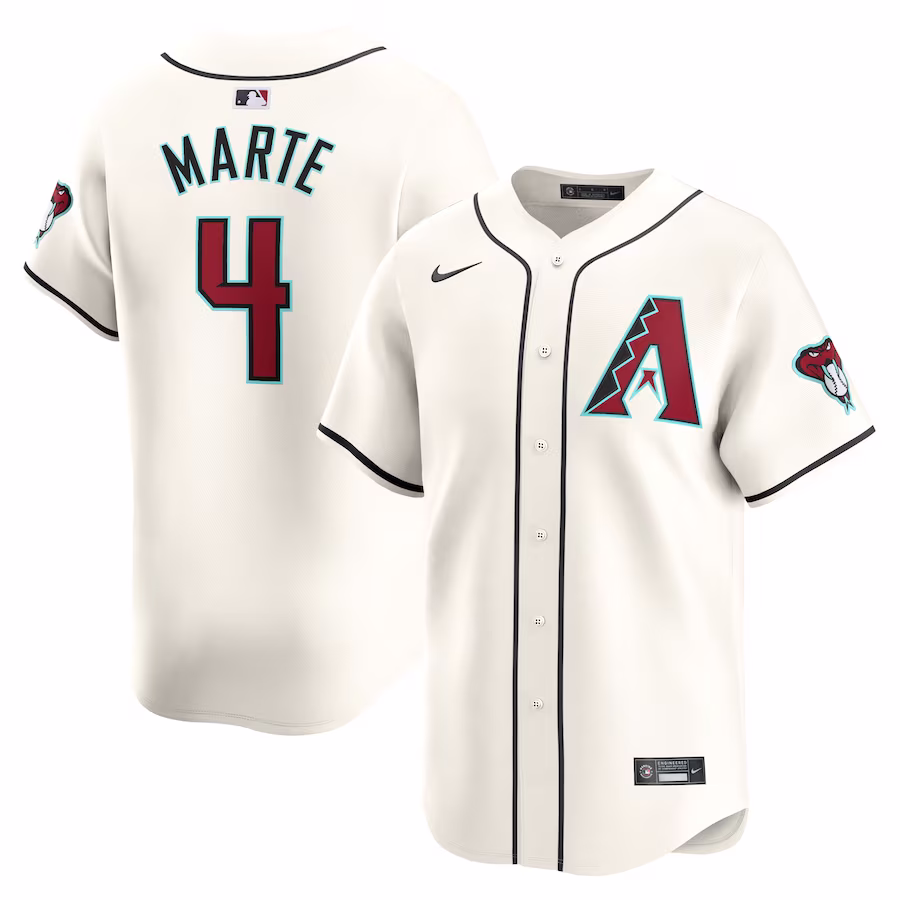 Men's Arizona Diamondbacks Ketel Marte White Home Limited Player Jersey