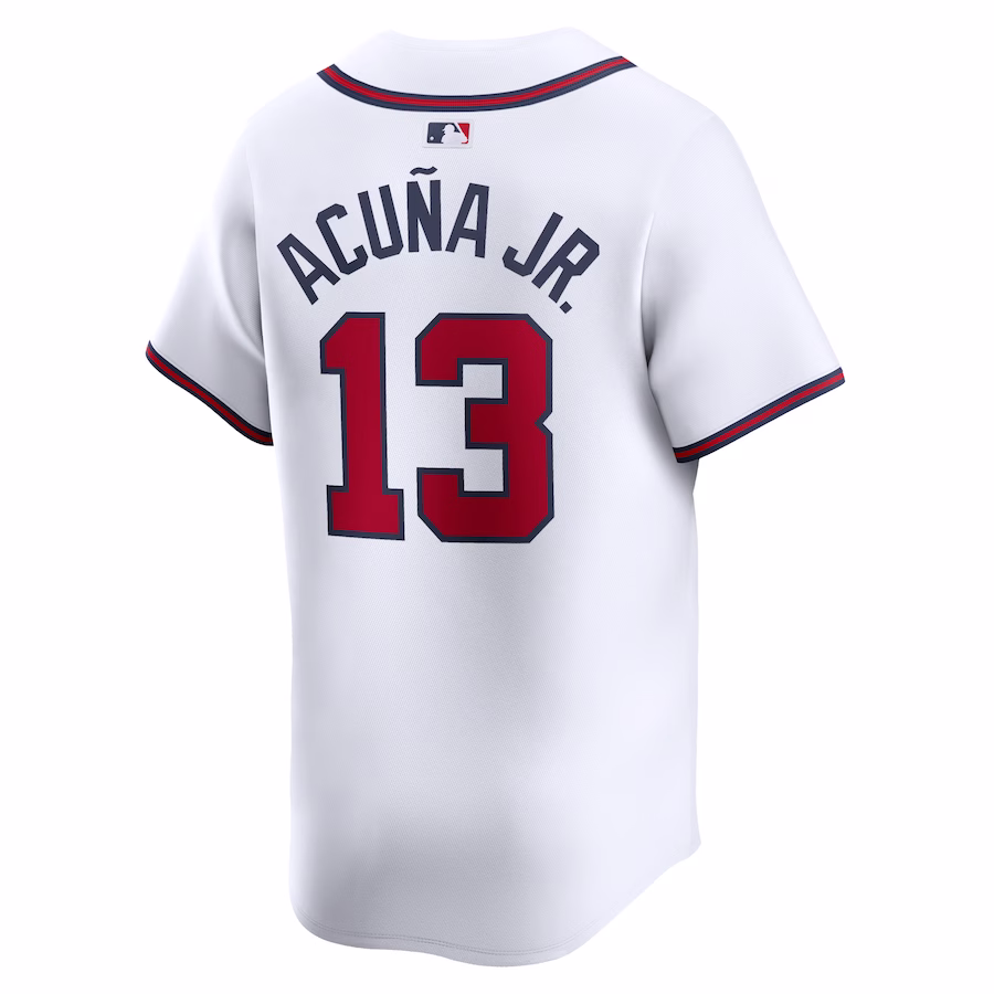 Men's Atlanta Braves Ronald Acuña Jr. White Home Limited Player Jersey