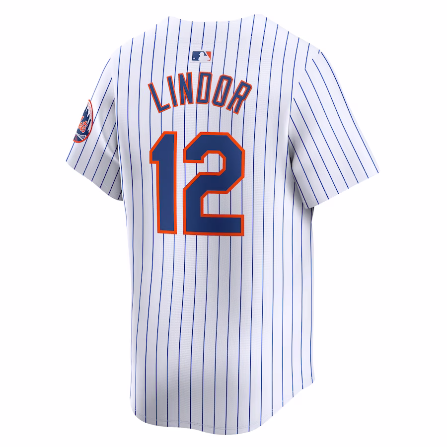 Men's New York Mets Francisco Lindor White Home Limited Player Jersey
