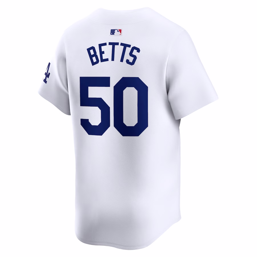 Men's Los Angeles Dodgers Mookie Betts White Home Limited Player Jersey