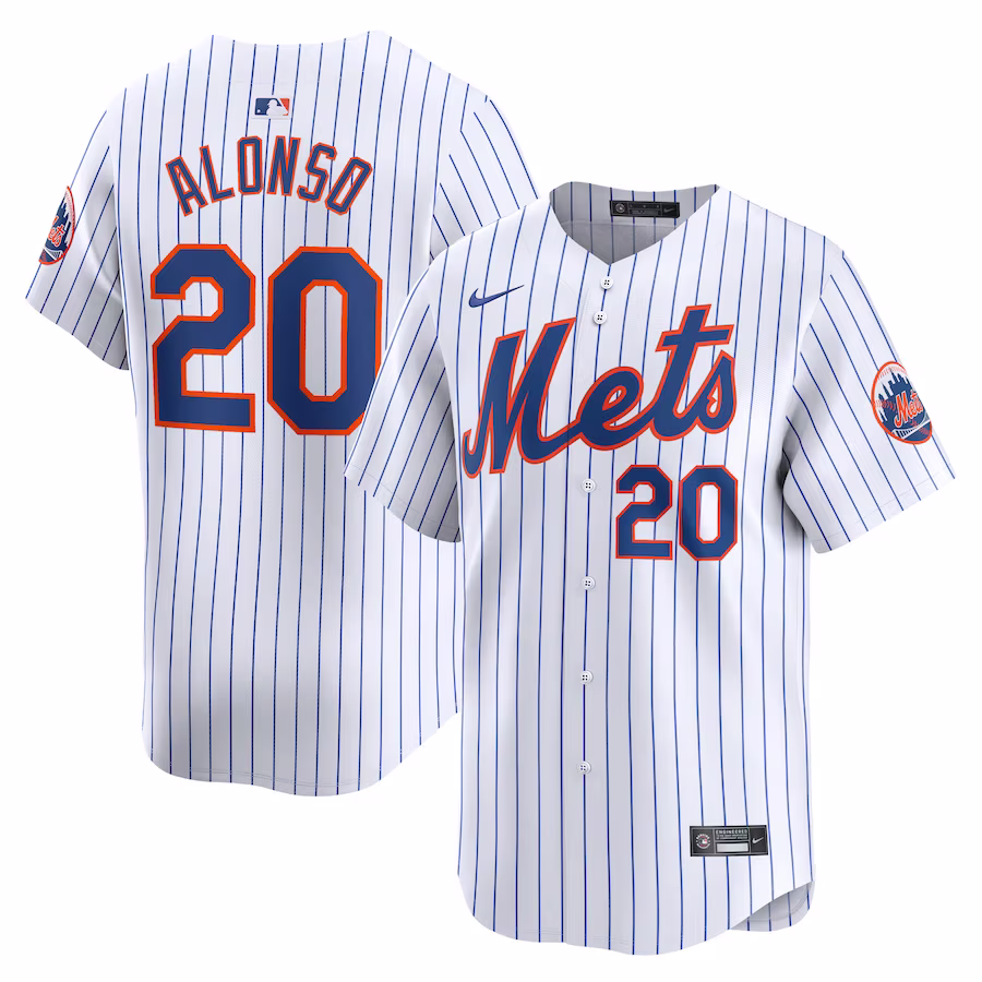 Men's New York Mets Pete Alonso White Home Limited Player Jersey