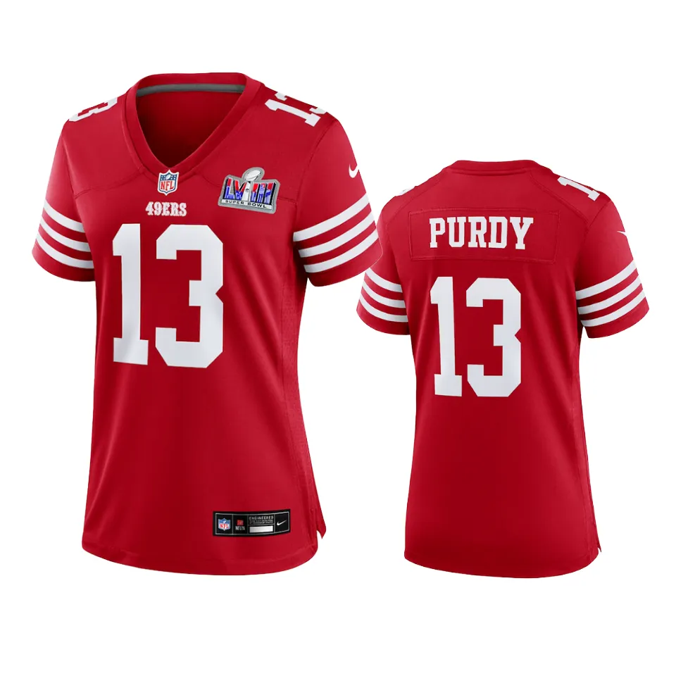 Women San Francisco 49ers Brock Purdy Scarlet Super Bowl LVII Game Jersey