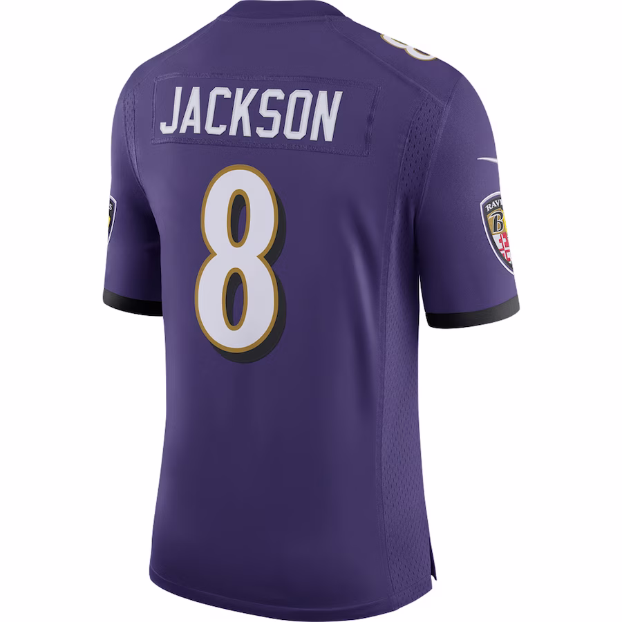 Baltimore Ravens Lamar Jackson Purple Speed Machine Limited Jersey