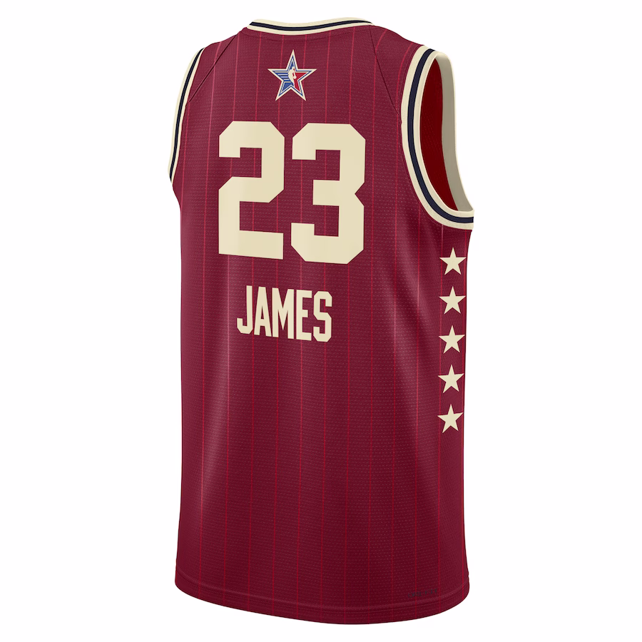 Men's LeBron James Western Conference All-Star 2024 Crimson Swingman Jersey