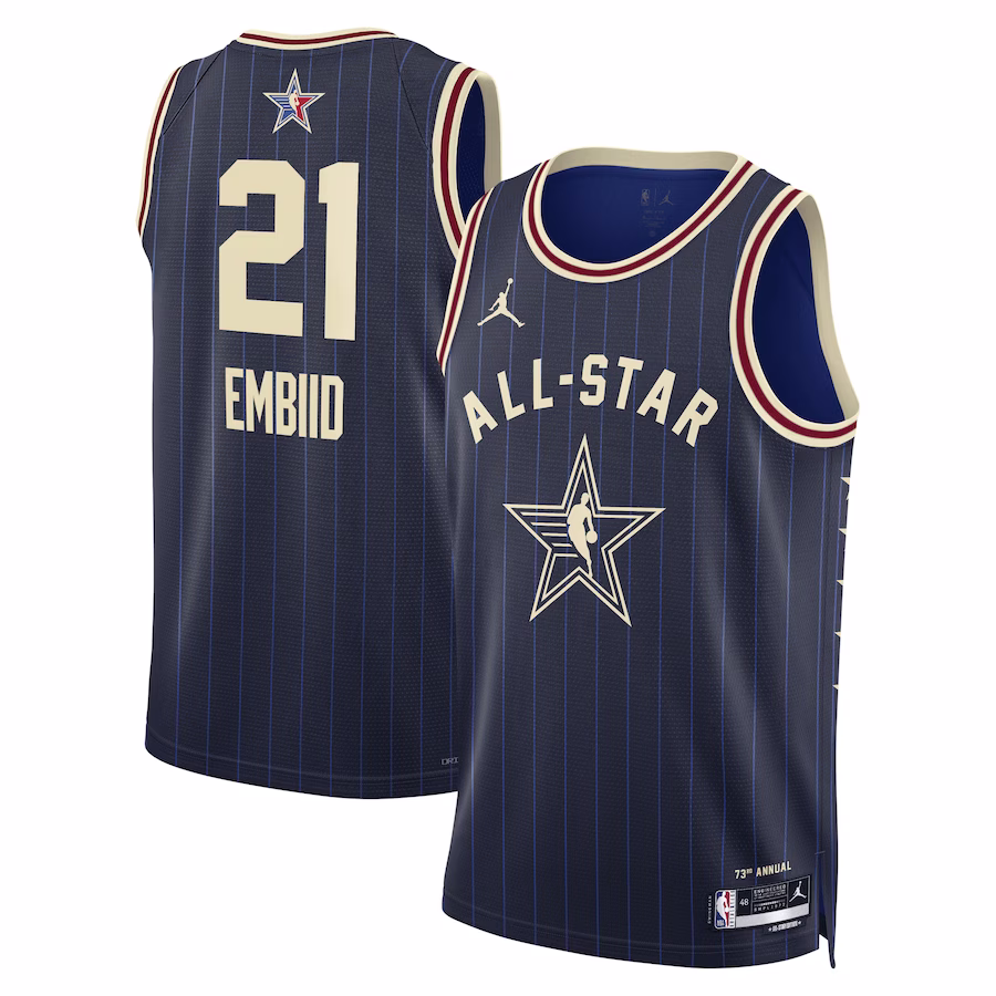 Men's Joel Embiid Eastern Conference All-Star 2024 Navy Swingman Jersey
