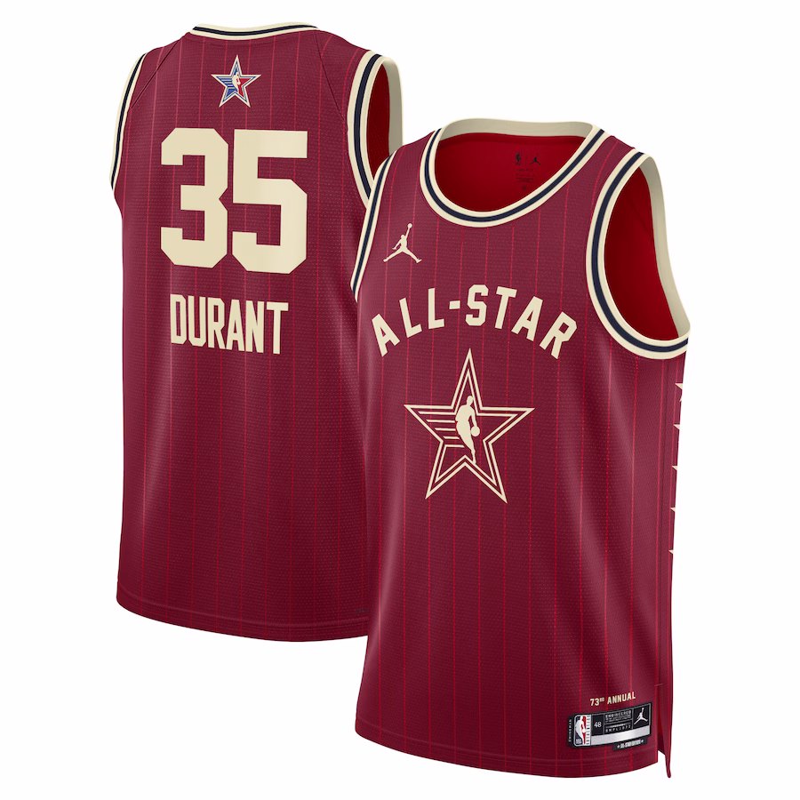 Men's Kevin Durant Western Conference All-Star 2024 Crimson Swingman Jersey