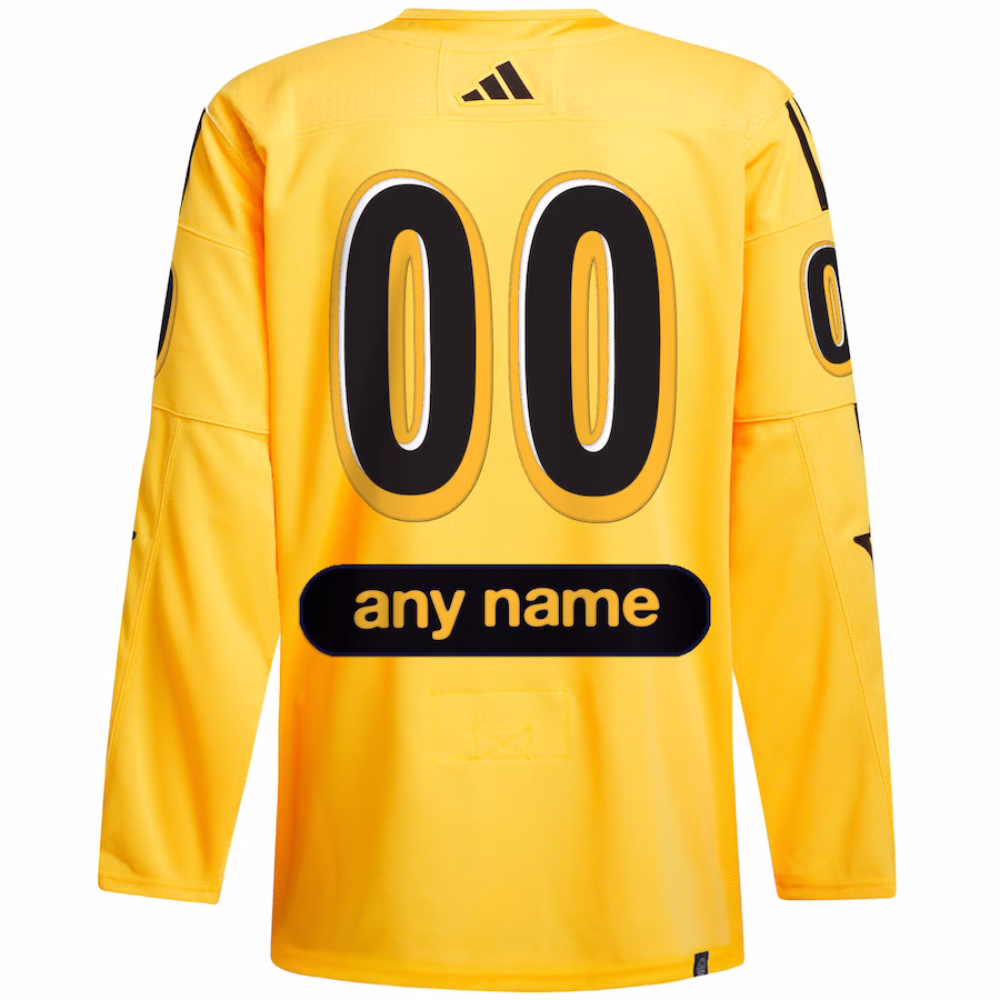 Custom Men's 2024 NHL All-Star Game adidas x drew house Yellow Primegreen Authentic Jersey