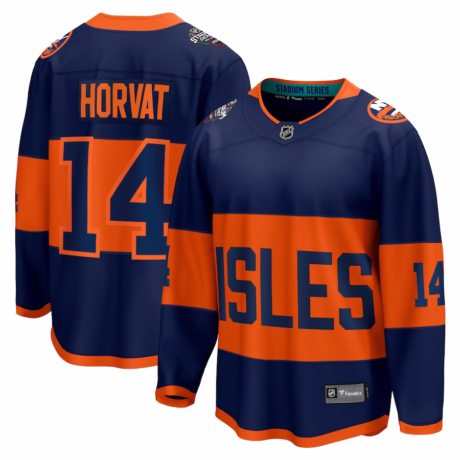 Men's New York Islanders Bo Horvat Navy 2024 NHL Stadium Series Player Jersey