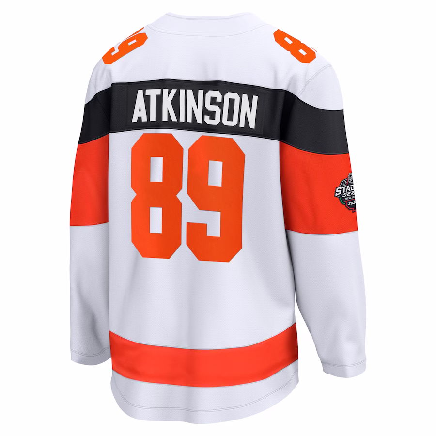 Men's Philadelphia Flyers Cam Atkinson White 2024 NHL Stadium Series Player Jersey