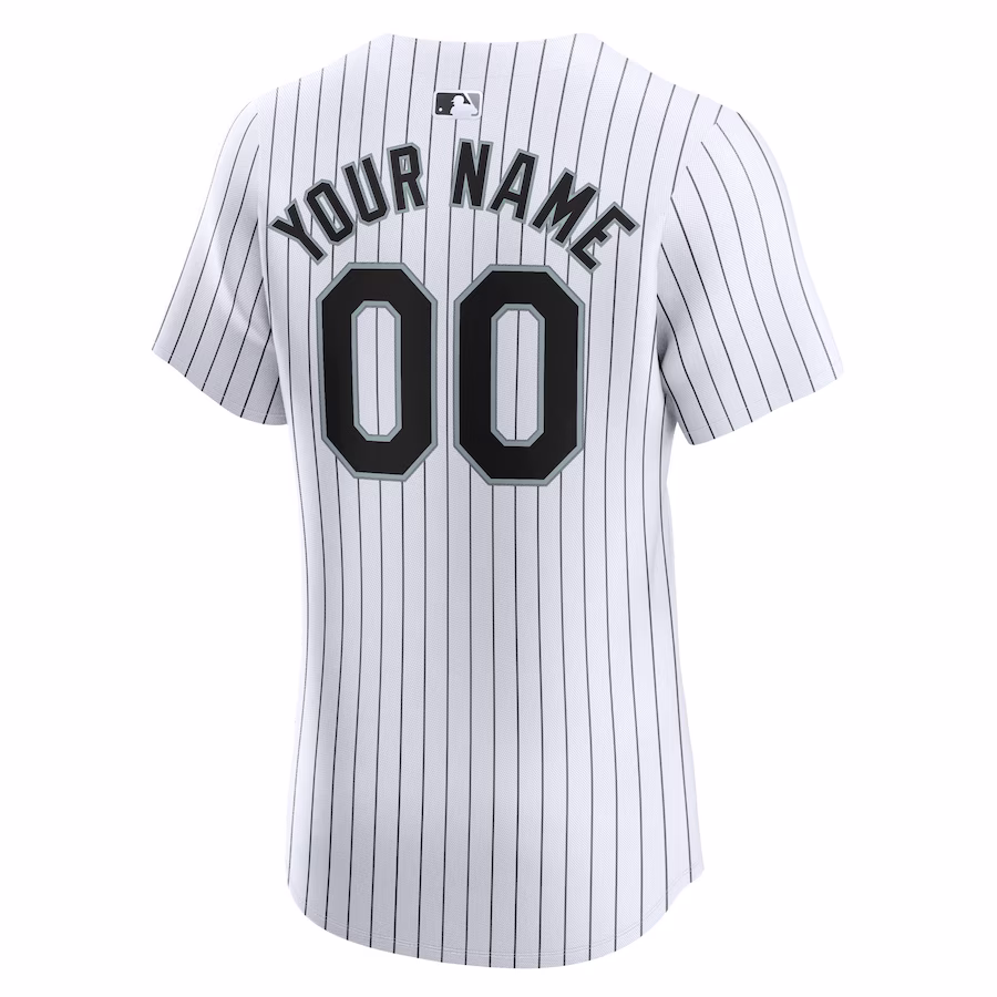 Custom Men's Chicago White Sox White Home Elite Jersey
