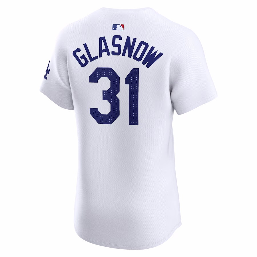 Men's Los Angeles Dodgers Tyler Glasnow White Home Elite Player Jersey