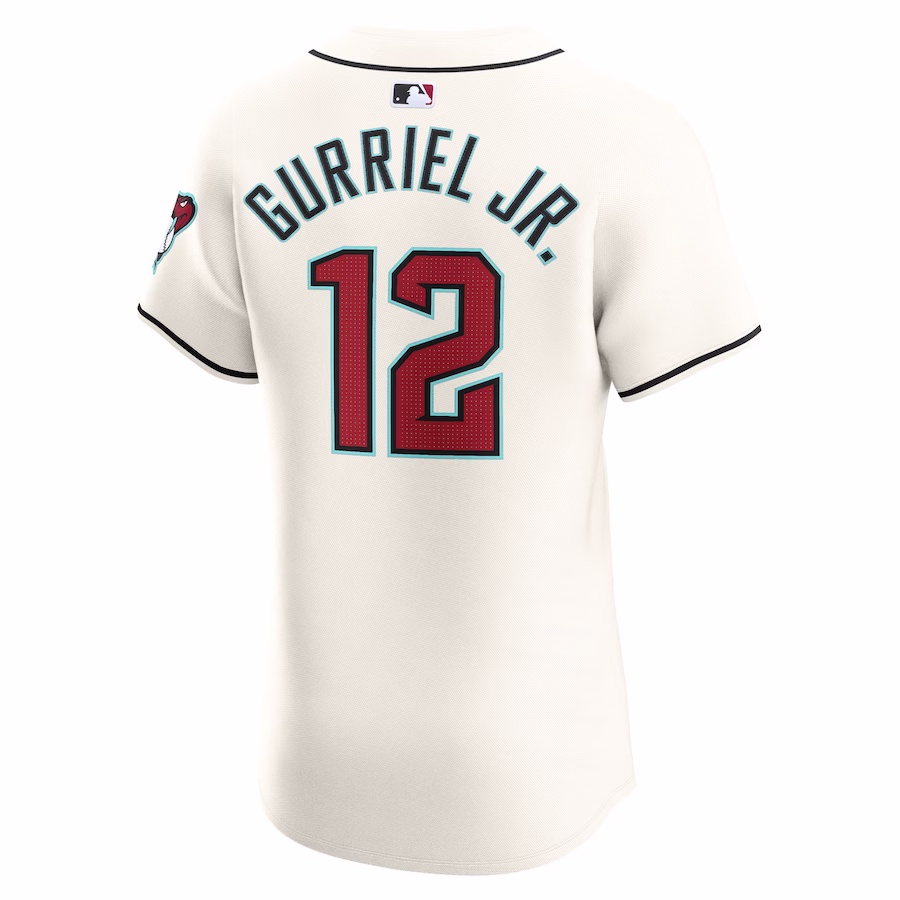 Men's Arizona Diamondbacks Lourdes Gurriel Jr. White Home Elite Player Jersey