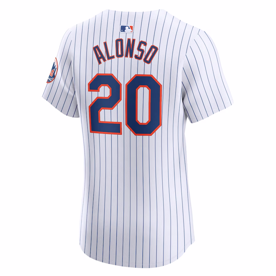 Men's New York Mets Pete Alonso White Home Elite Jersey