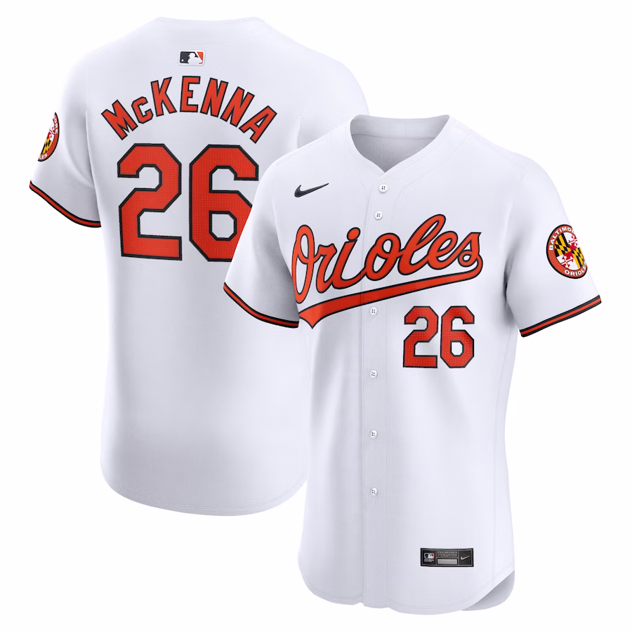 Men's Baltimore Orioles Ryan McKenna White Home Elite Player Jersey