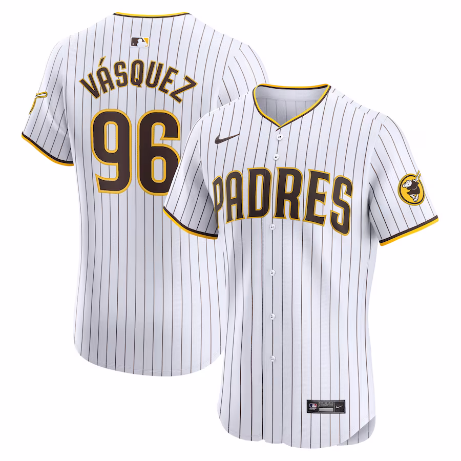 Men's San Diego Padres Randy Vasquez White Home Elite Player Jersey