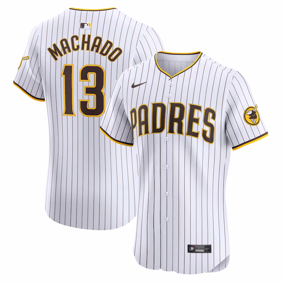 Men's San Diego Padres Manny Machado White Home Elite Jersey