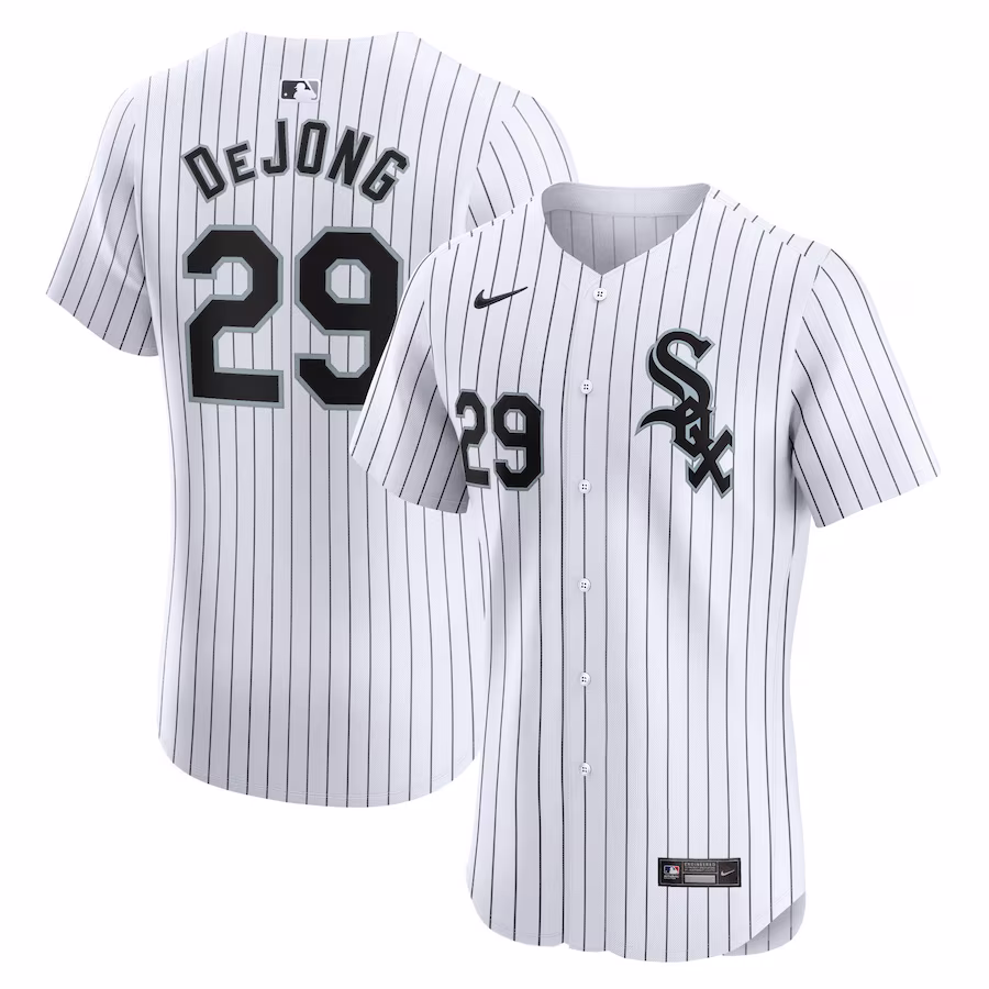 Men's Chicago White Sox Paul DeJong White Home Elite Player Jersey