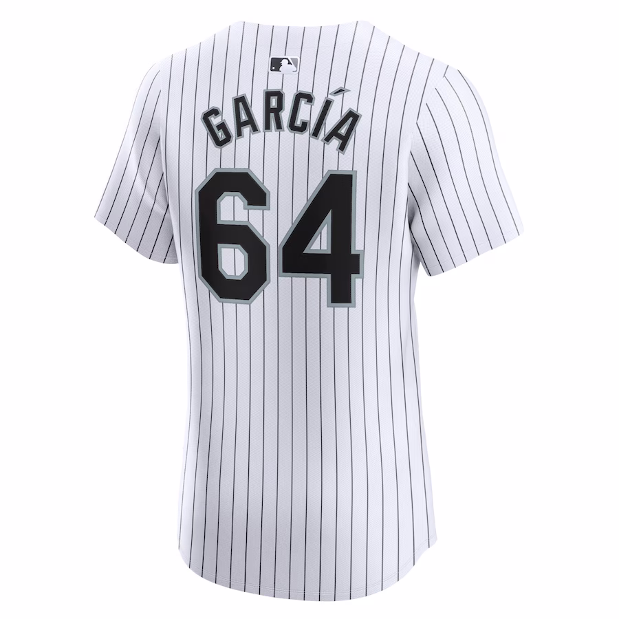 Men's Chicago White Sox Deivi Garcia White Home Elite Player Jersey