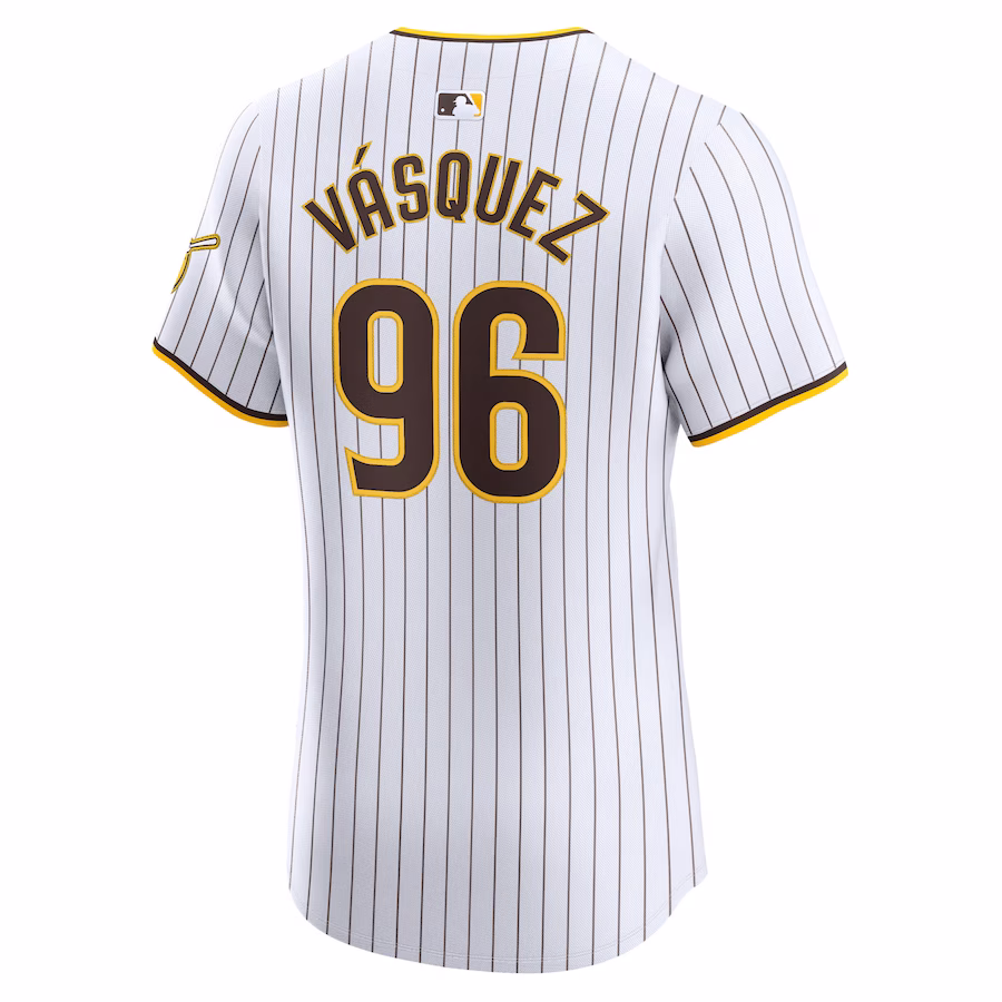 Men's San Diego Padres Randy Vasquez White Home Elite Player Jersey