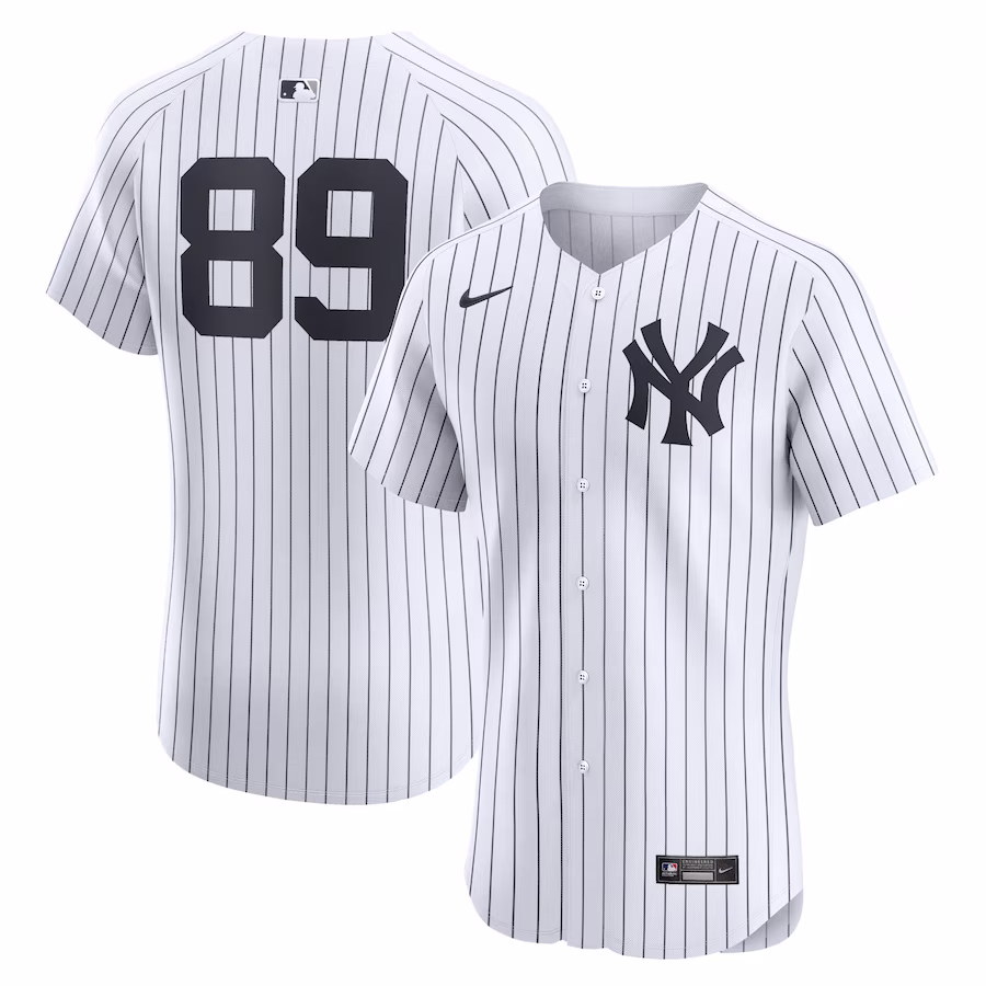 Men's New York Yankees Jasson Dominguez White Home Elite Player Jersey