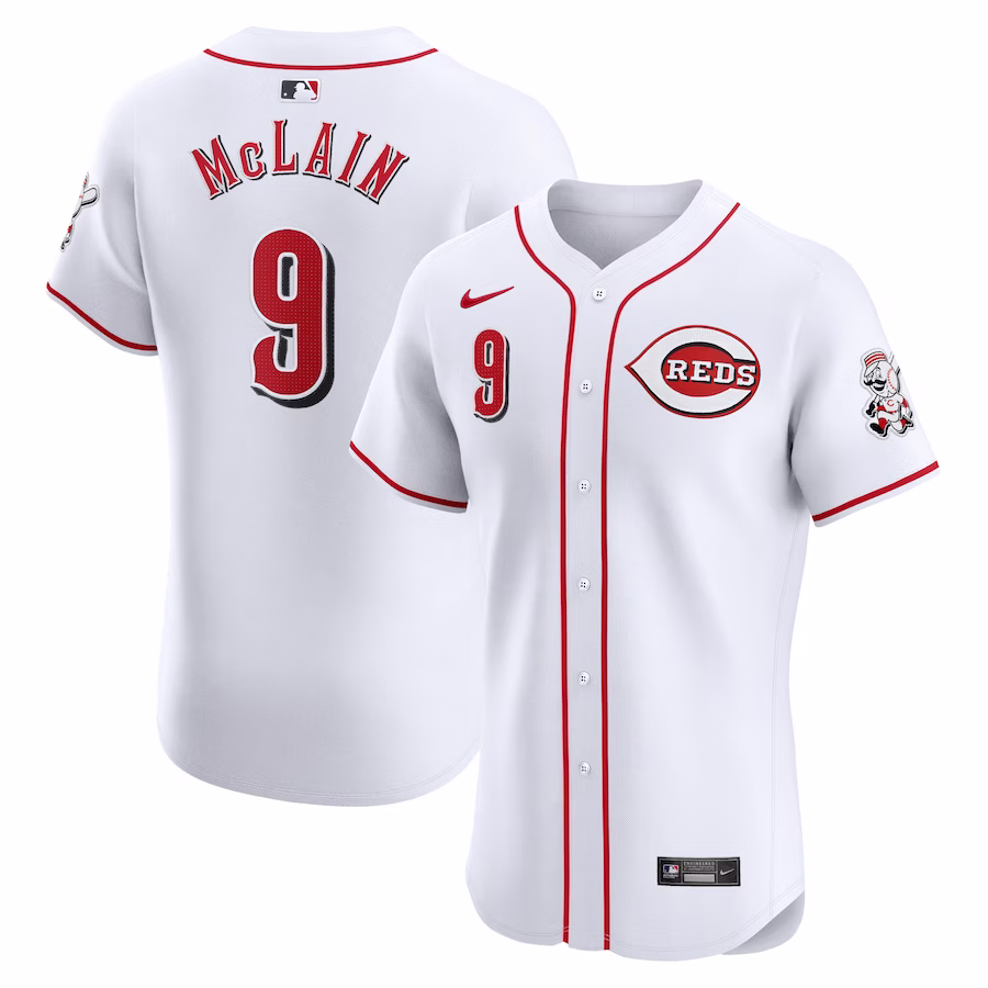 Men's Cincinnati Reds Matt McLain White Home Elite Player Jersey