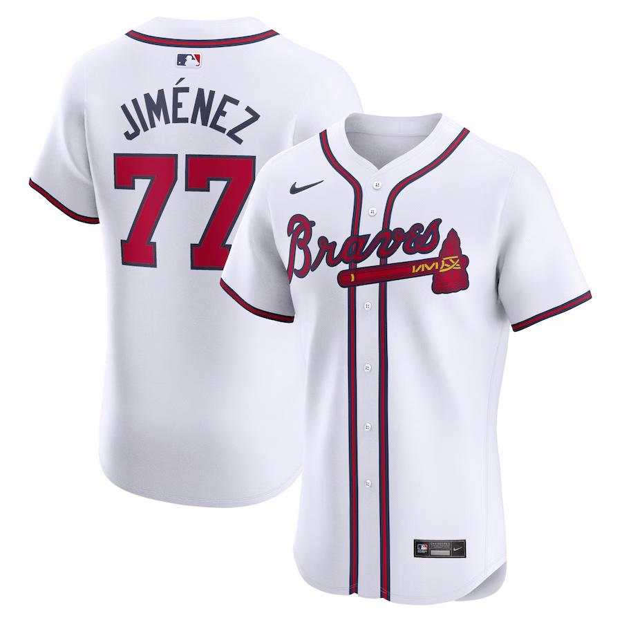 Men's Atlanta Braves Joe Jimenez White Home Elite Player Jersey