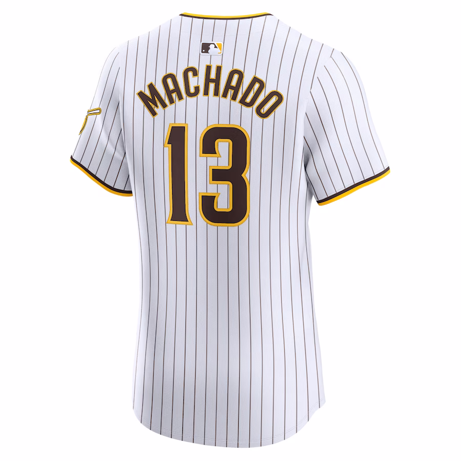 Men's San Diego Padres Manny Machado White Home Elite Jersey