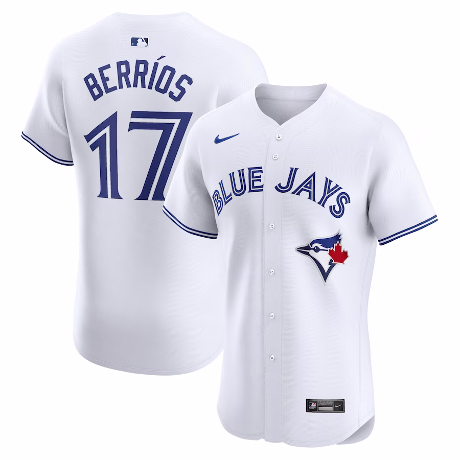 Men's Toronto Blue Jays Jose Berrios White Home Elite Player Jersey