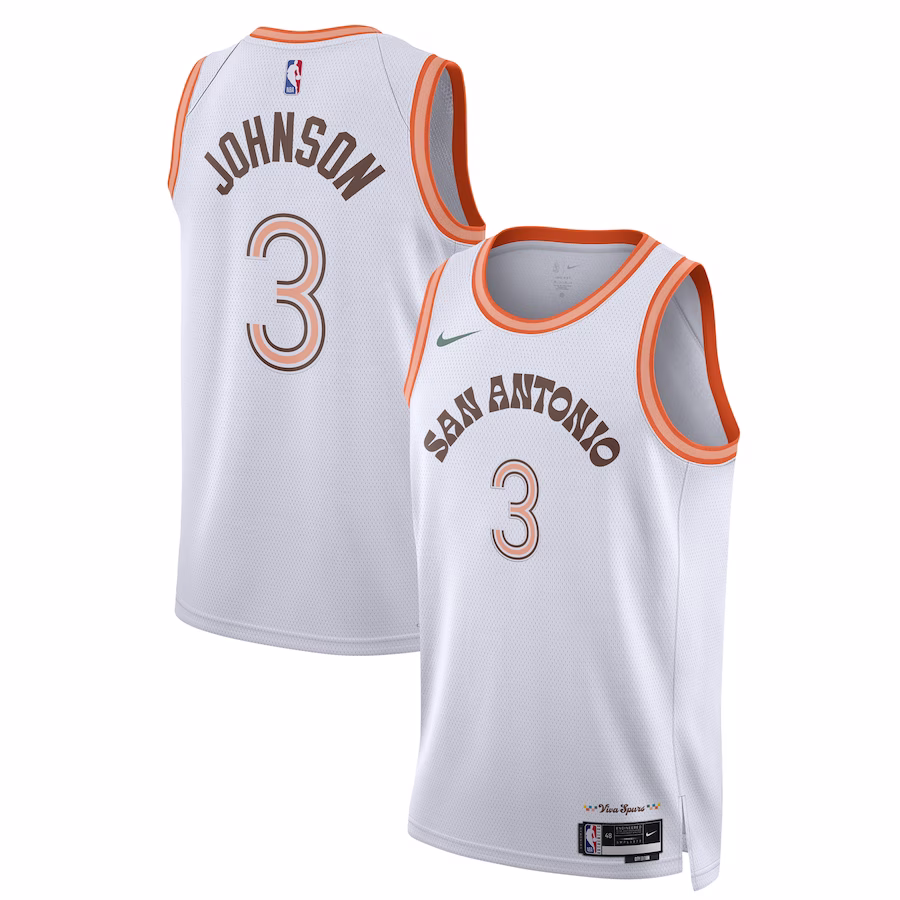 San Antonio Spurs Keldon Johnson White 2023-24 Swingman Jersey - City Edition