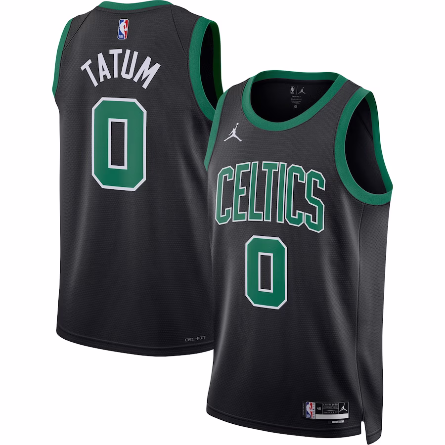 Boston Celtics Jayson Tatum Jordan Brand Black Swingman Jersey - Statement Edition