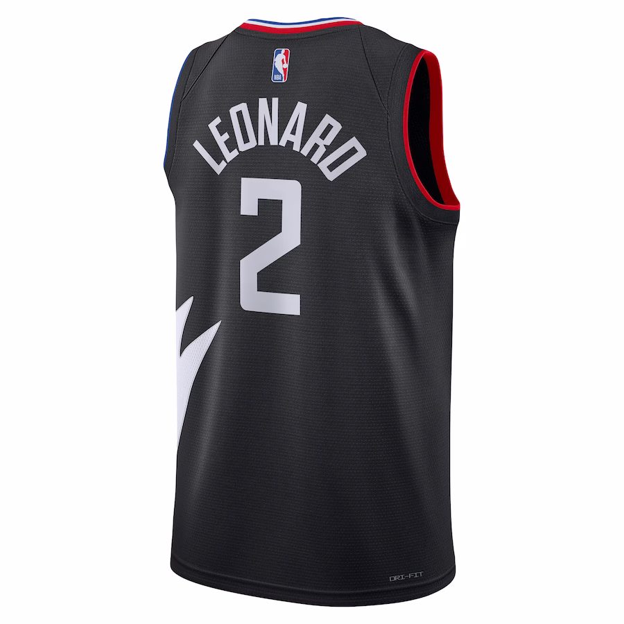 LA Clippers Kawhi Leonard Jordan Brand Black Swingman Jersey - Statement Edition