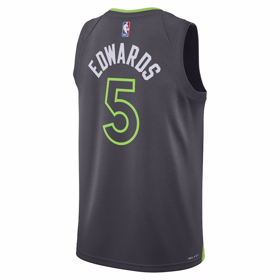 Minnesota Timberwolves Anthony Edwards Charcoal Swingman Jersey - Statement Edition