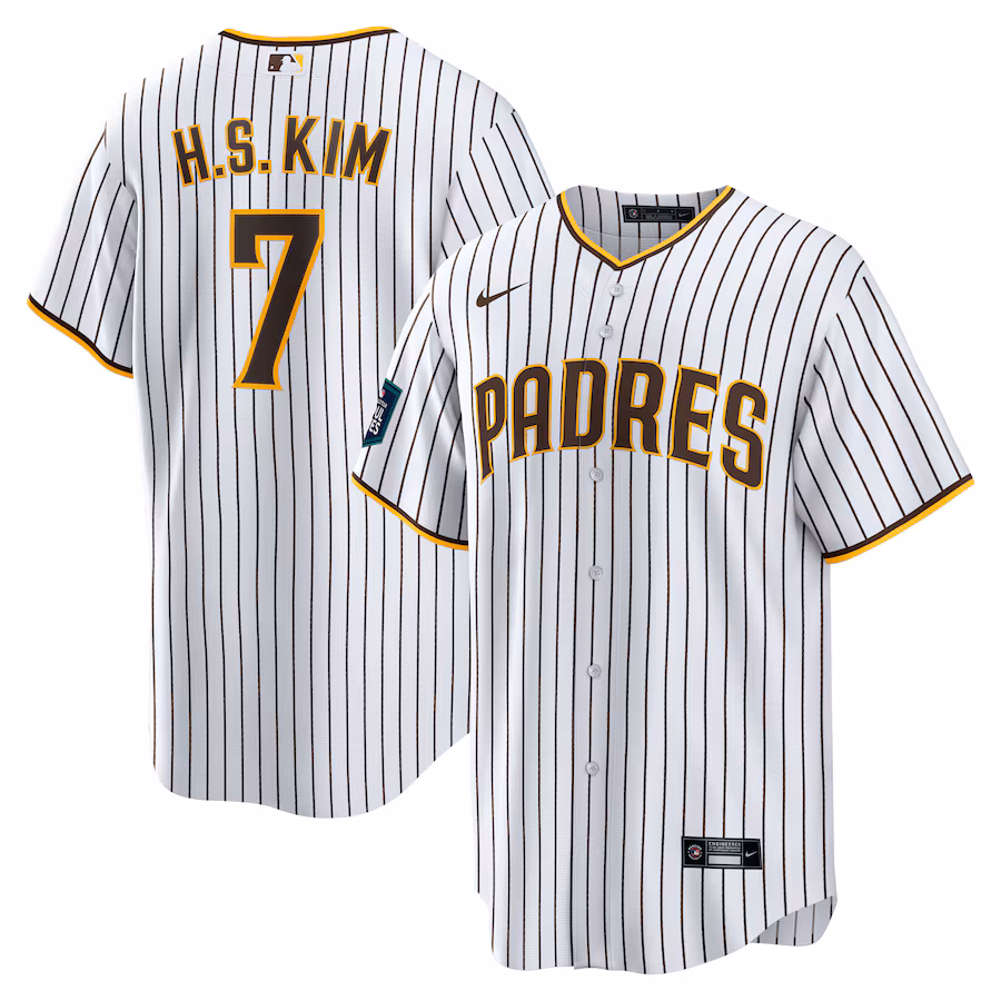 Men's San Diego Padres Ha-Seong Kim White Home Replica Player Jersey