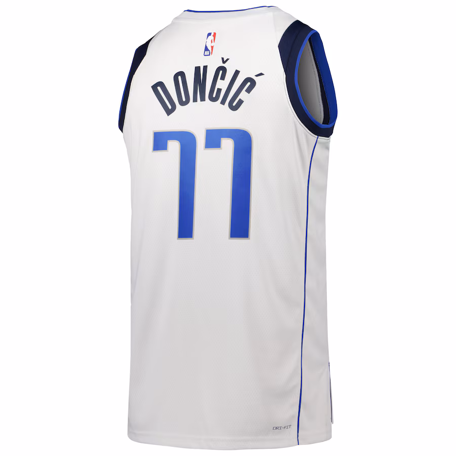 Dallas Mavericks Luka Dončić White Swingman Jersey - Association Edition