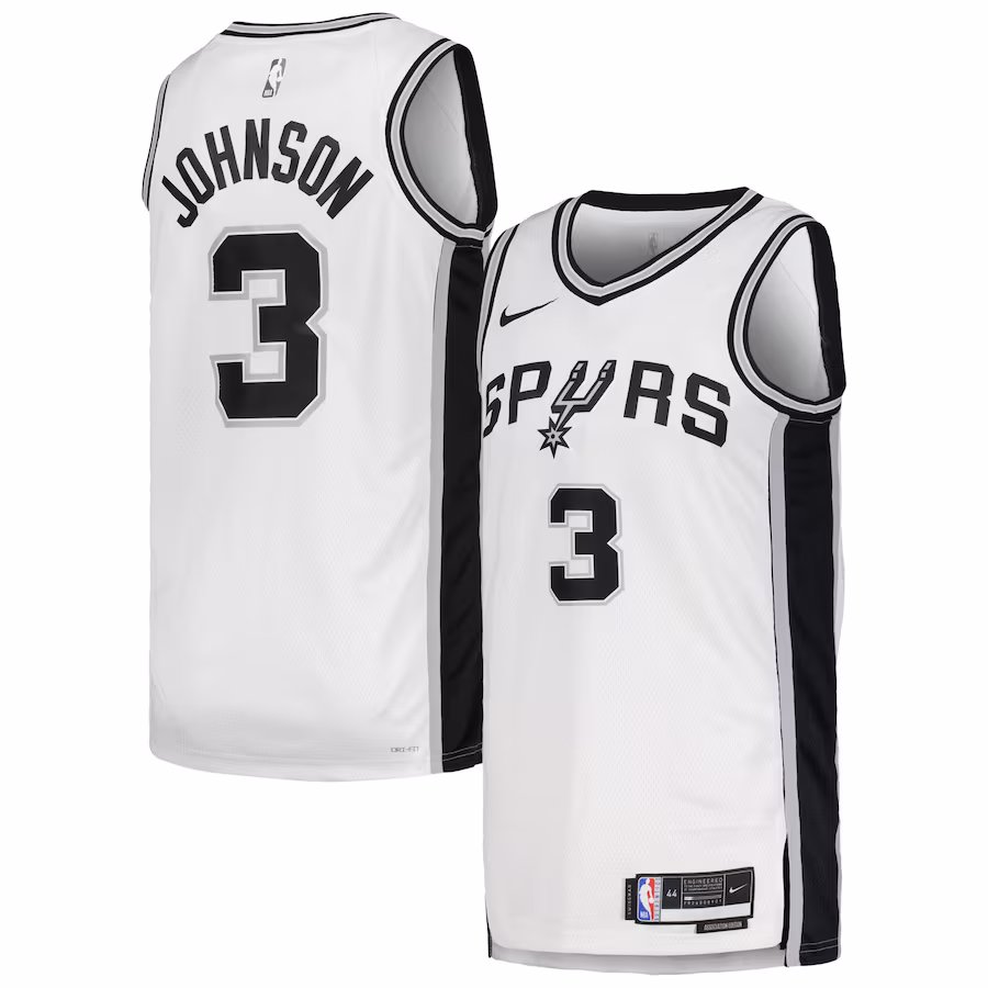 San Antonio Spurs Keldon Johnson White Swingman Jersey - Association Edition