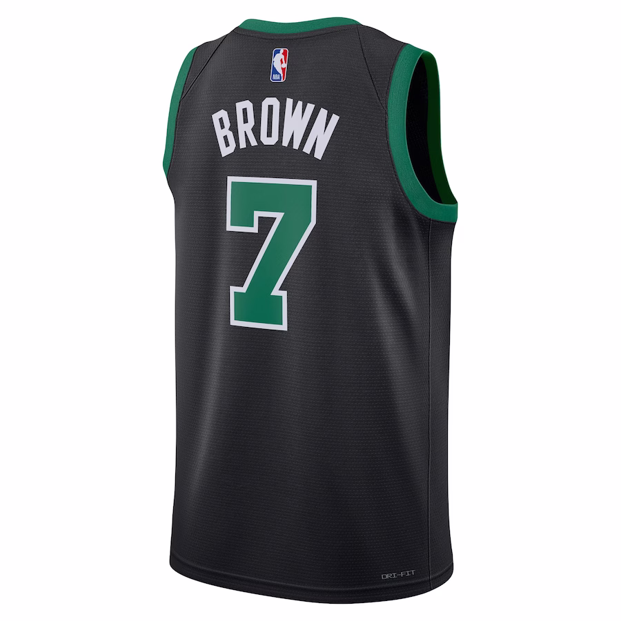 Boston Celtics Jaylen Brown Jordan Brand Black Swingman Jersey - Statement Edition