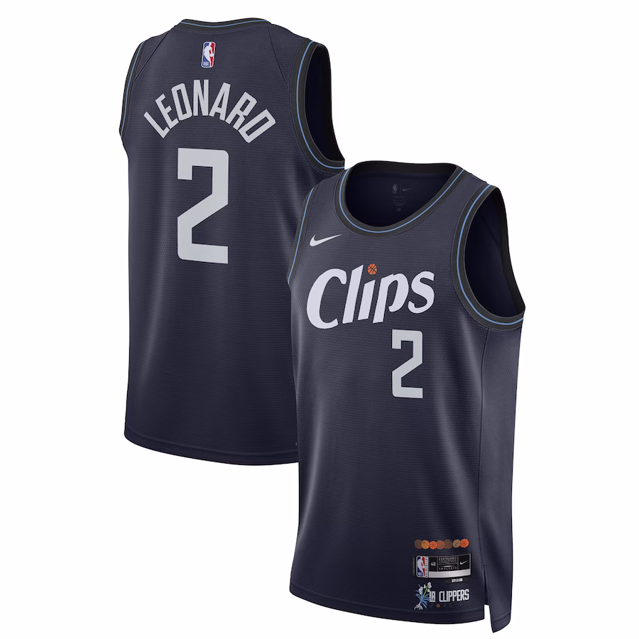 LA Clippers Kawhi Leonard Navy 2023-24 Swingman Jersey - City Edition