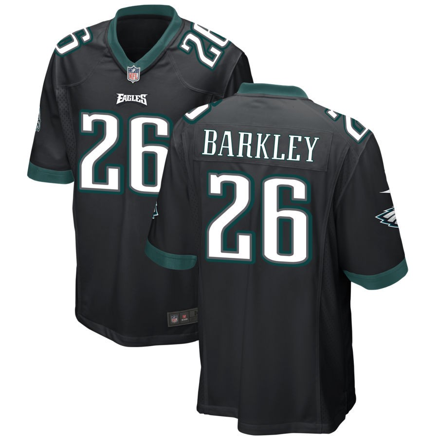 Men's Philadelphia Eagles Saquon Barkley Black Alternate Game Player Jersey