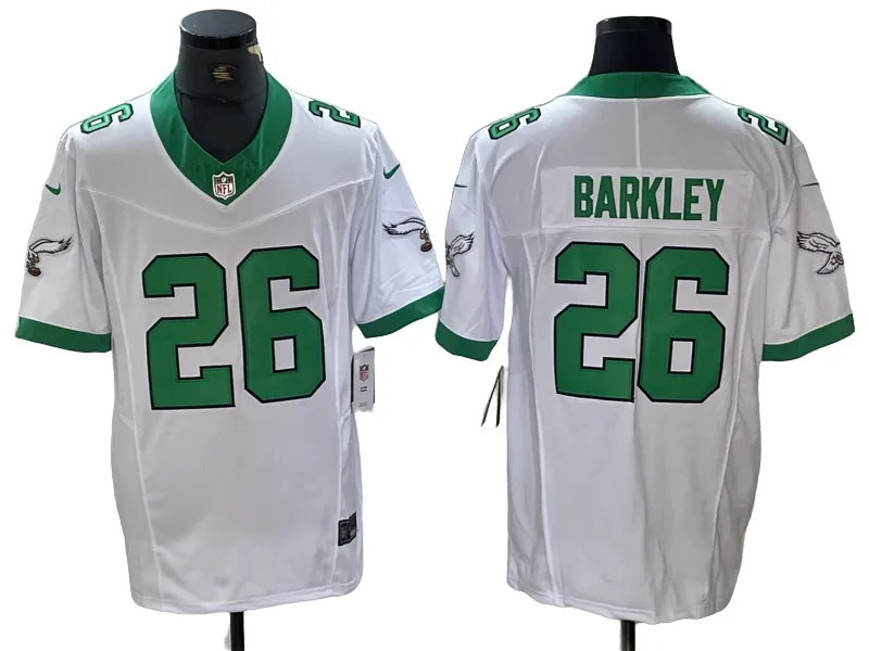 Men's Philadelphia Eagles Saquon Barkley White Vapor F.U.S.E Limited Jersey