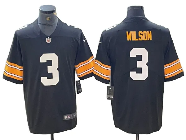 Men's Pittsburgh Steelers Russell Wilson Black Vapor Limited Jersey